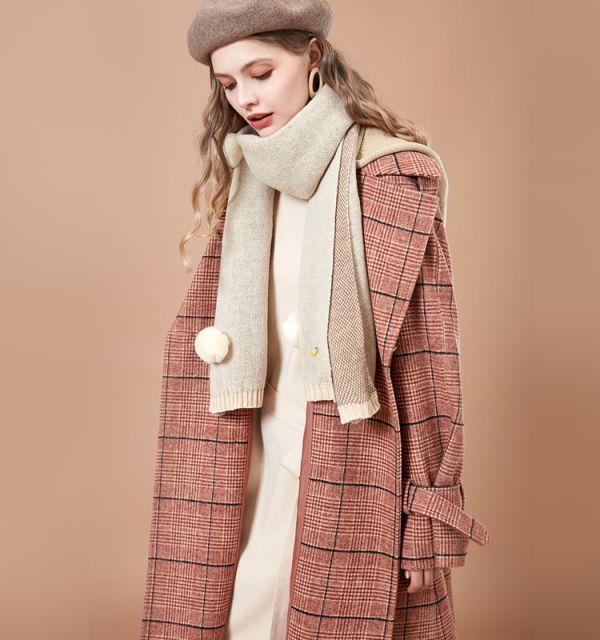 Single-Breasted Lapel Neck Woolen Coat