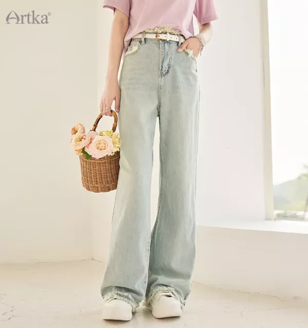 Casual High-Waist Wide Leg Jeans