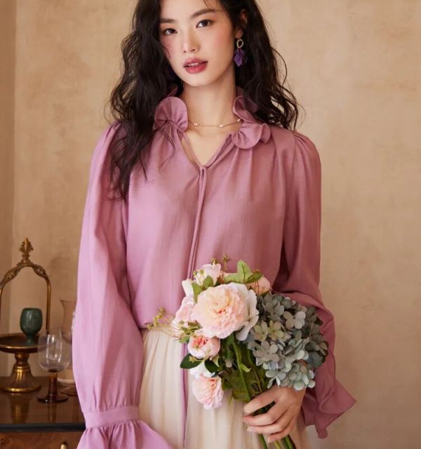 Victorian Style Flared Sleeves Blouse