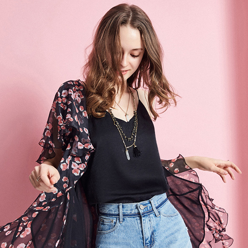 Strappy Neckline Solid Cami Top
