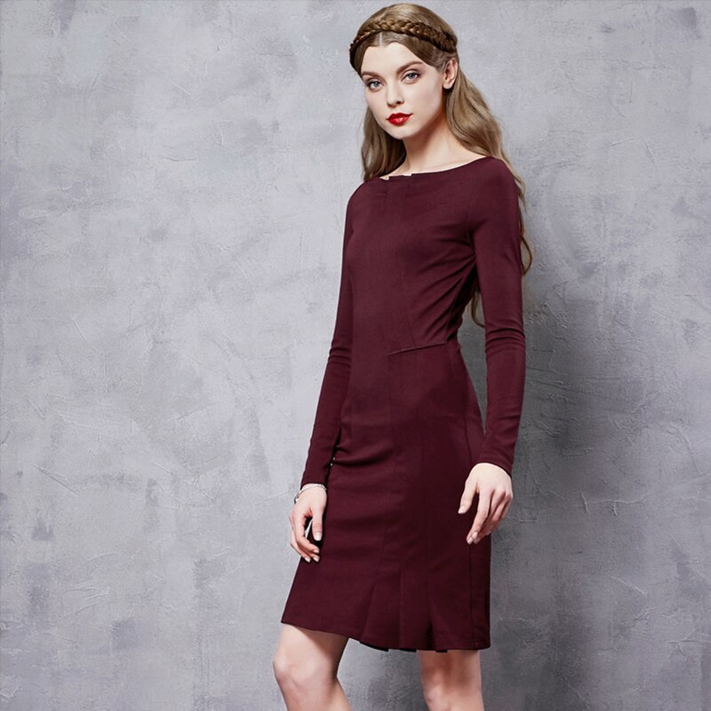 Full Sleeve Pleated Bodycon Dress - Artka Official
