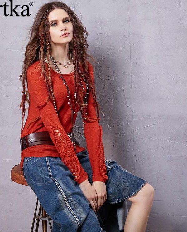Mesh Embroidered Boat Neck Jumper