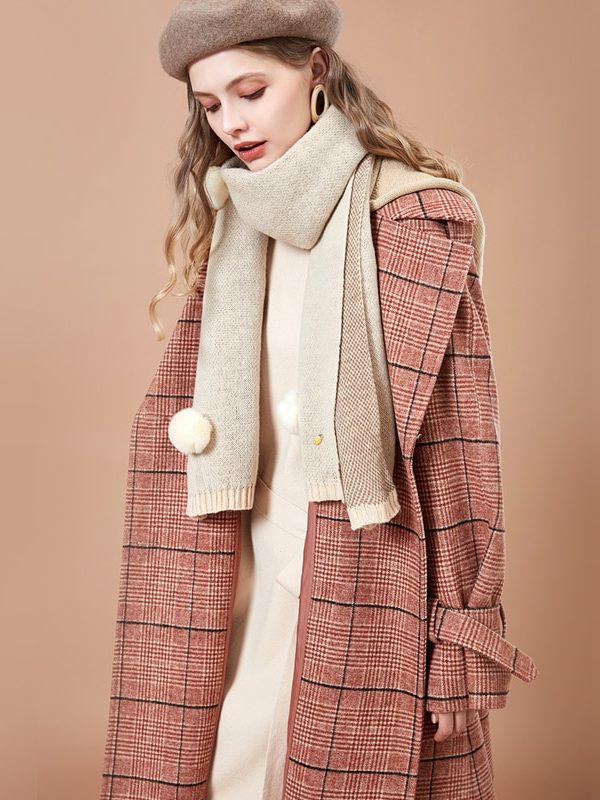 Single-Breasted Lapel Neck Woolen Coat