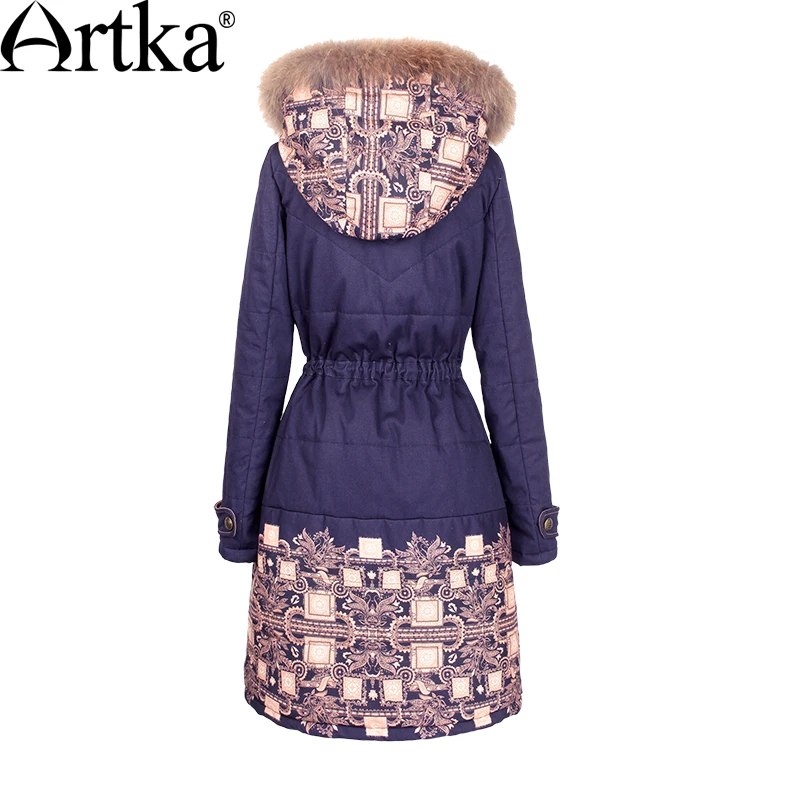 Women s Ethnic Print Winter Parka Artka Official