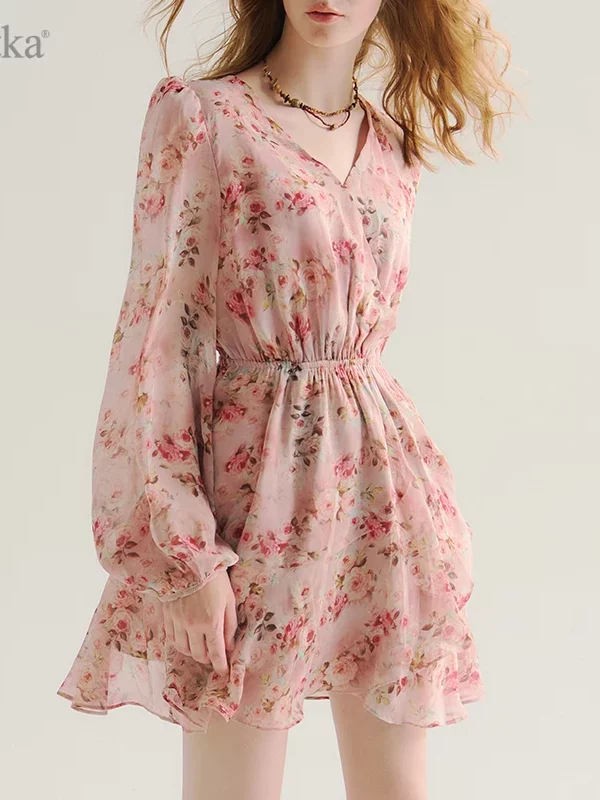 Floral V-Neck Dress