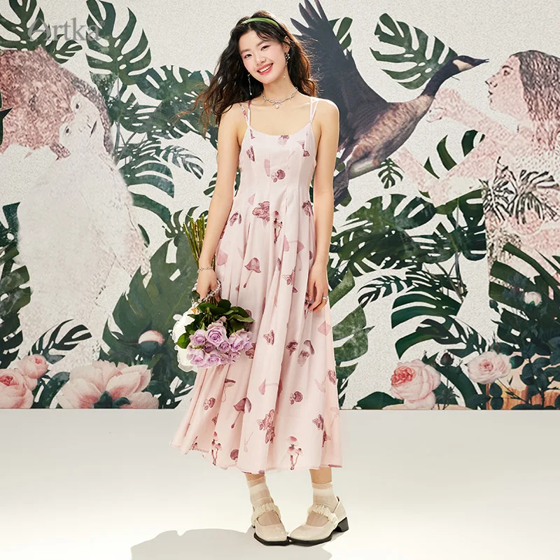 SUMMER Painting floral beauty dress♡ Amazon.com: Floral Dresses for Women 2024 Pink Pastel