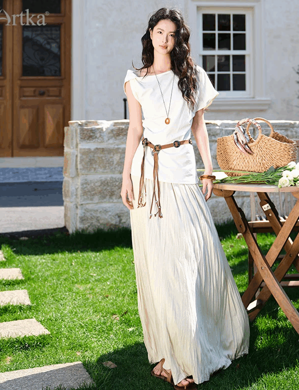 Breezy Off-Shoulder Top & Skirt