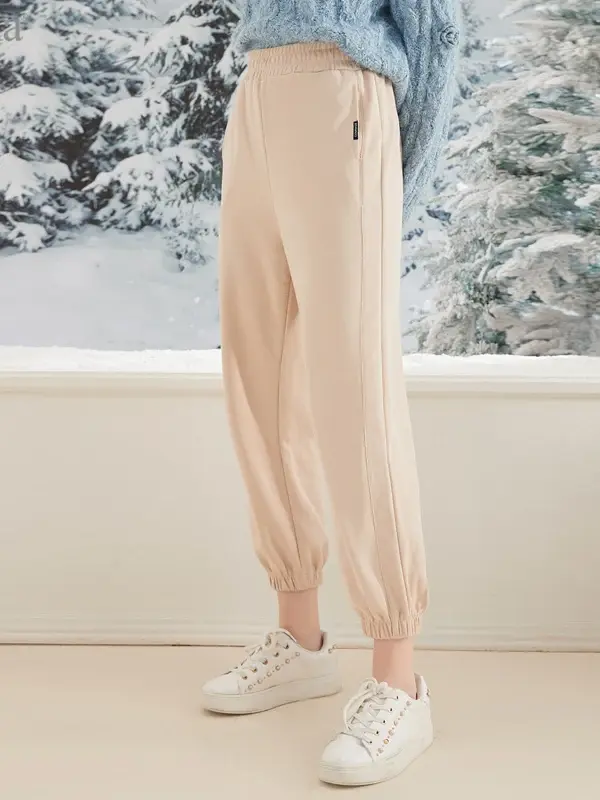 Soft Knit High-Waist Jogger Pants