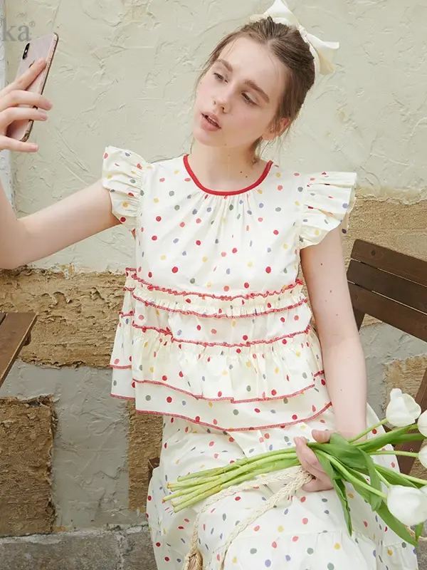 Polka Dot Ruffle-Trim Collection